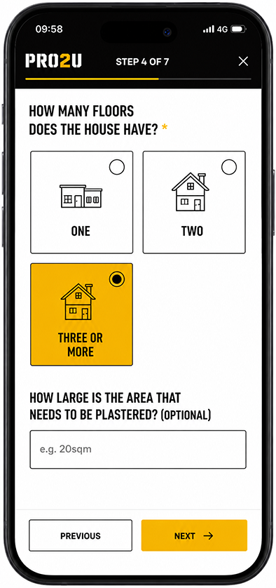 Pro2U app — post a job